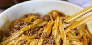 Mongolian Ground Beef Noodles