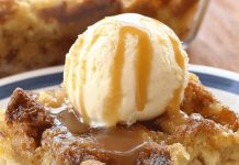 Old-Fashioned Bread Pudding with Vanilla Sauce