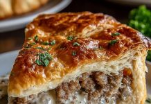 Sausage Gravy and Biscuit Pie
