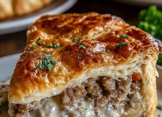 Sausage Gravy and Biscuit Pie