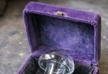 Found this glass mushroom thing in a velvet-lined box at an estate sale. It has a metal connector at the bottom. Looks like part of a machine?