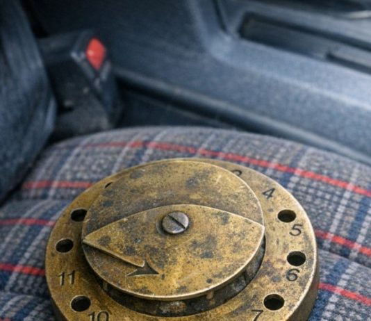 Picked this up at a muddy March flea market for two dollars. It has numbered notches and a rotating top plate, but no obvious way to attach it to anything. What is this thing?