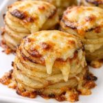 Oven-Baked 4-Ingredient Cheesy Potato Stacks