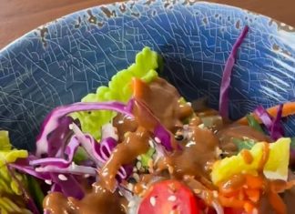 Copycat Thai Crunch Salad with Peanut Dressing