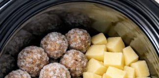 Slow Cooker Meatball and Potato Stew