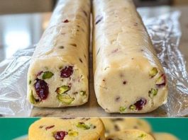 Cranberry Pistachio Shortbread Cookies