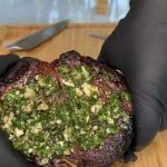 Steak with Bone Marrow Chimichurri