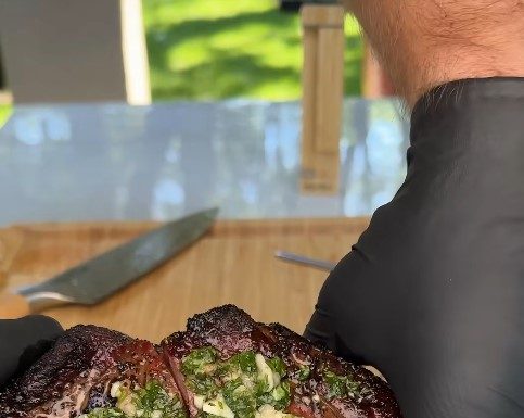 Steak with Bone Marrow Chimichurri