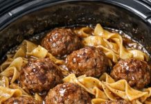 Amish Meatball Noodles