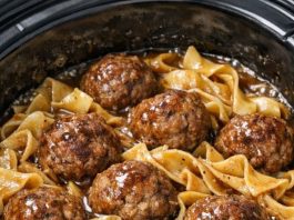 Amish Meatball Noodles