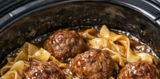 Amish Meatball Noodles