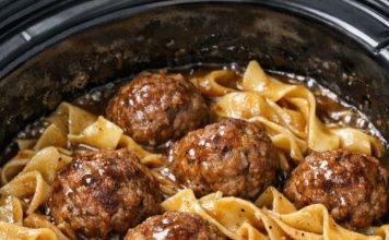 Amish Meatball Noodles