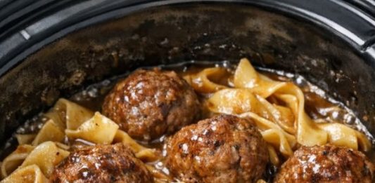 Amish Meatball Noodles