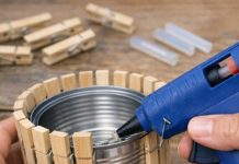 Lady glues 40 wooden clothespins around tuna can. You won’t believe how fast this is spreading!