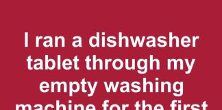I ran a dishwasher tablet through my empty washing machine for the first time in 10 years. This is what happened