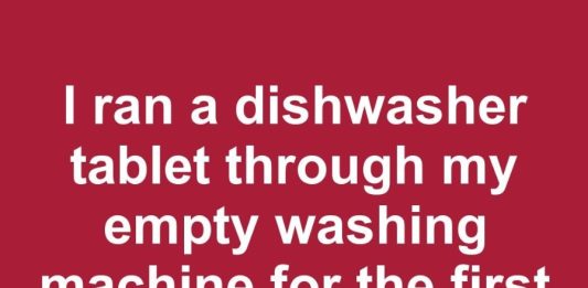 I ran a dishwasher tablet through my empty washing machine for the first time in 10 years. This is what happened