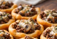Beef and Mushroom Crescent Cups