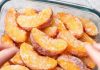 Dump Rock-Hard Frozen Peach Slices and Let the Oven Do the Magic