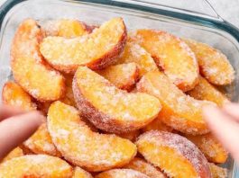 Dump Rock-Hard Frozen Peach Slices and Let the Oven Do the Magic