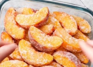Dump Rock-Hard Frozen Peach Slices and Let the Oven Do the Magic