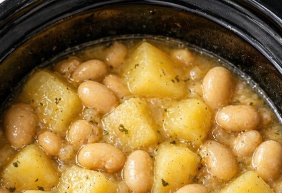 Slow Cooker Potatoes and Butter Beans