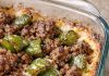 Oven-Baked 4-Ingredient Amish Beef and Bell Pepper Bake