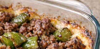 Oven-Baked 4-Ingredient Amish Beef and Bell Pepper Bake