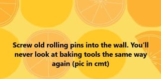 Screw old rolling pins into the wall. You’ll never look at baking tools the same way again