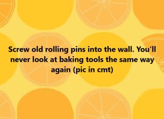 Screw old rolling pins into the wall. You’ll never look at baking tools the same way again