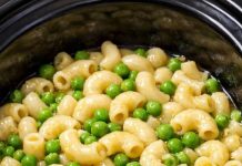 5-Ingredient Slow Cooker Sweet Pea Macaroni