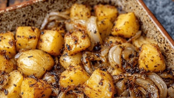 Oven-Baked Amish Roasted Potatoes and Onions