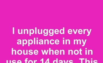 I unplugged every appliance in my house when not in use for 14 days. This is what happened to my March bill