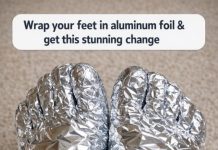 Wrap your feet in aluminum foil & get this stunning change