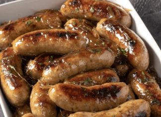 Oven-Baked Glazed Honey Garlic Sausages