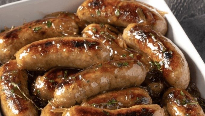 Oven-Baked Glazed Honey Garlic Sausages
