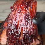 Smoked Cherry Bourbon Glazed Ham