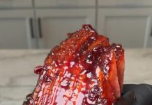 Smoked Cherry Bourbon Glazed Ham
