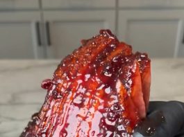 Smoked Cherry Bourbon Glazed Ham