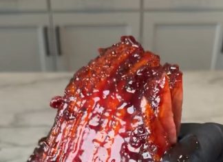 Smoked Cherry Bourbon Glazed Ham
