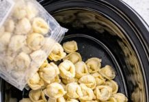 Slow Cooker 5-Ingredient Frozen Tortellini Comfort Bake