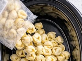 Slow Cooker 5-Ingredient Frozen Tortellini Comfort Bake