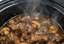 My grandmother made this every Sunday after church. The meat falls apart with just a fork and that gravy is absolutely divine