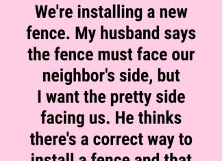 Which Side of the Fence Must Face the Neighbor?
