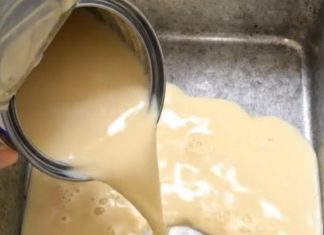 This 4-ingredient oven baked evaporated milk dessert