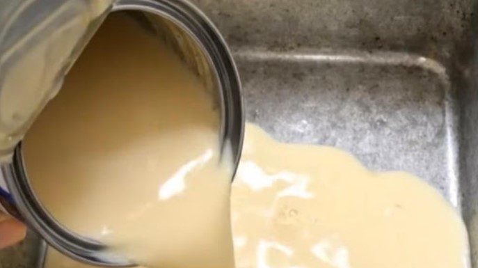 This 4-ingredient oven baked evaporated milk dessert