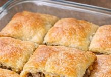 My grandmother used to bake this on chilly spring nights and it only takes 4 ingredients to make a hearty comforting meal.