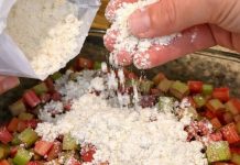 Easy Rhubarb Crunch Dessert with White Cake Mix (Simple Old-Fashioned Comfort Recipe)