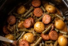 Crockpot Smokies with Beans and Potatoes