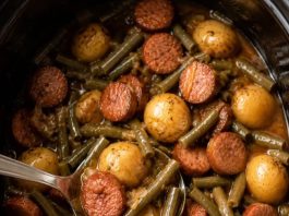 Crockpot Smokies with Beans and Potatoes