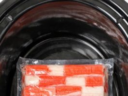 Toss a whole block of imitation crab in the crock with 3 simple ingredients and you’ll get a dinner so rich and comforting, your husband will be beggi